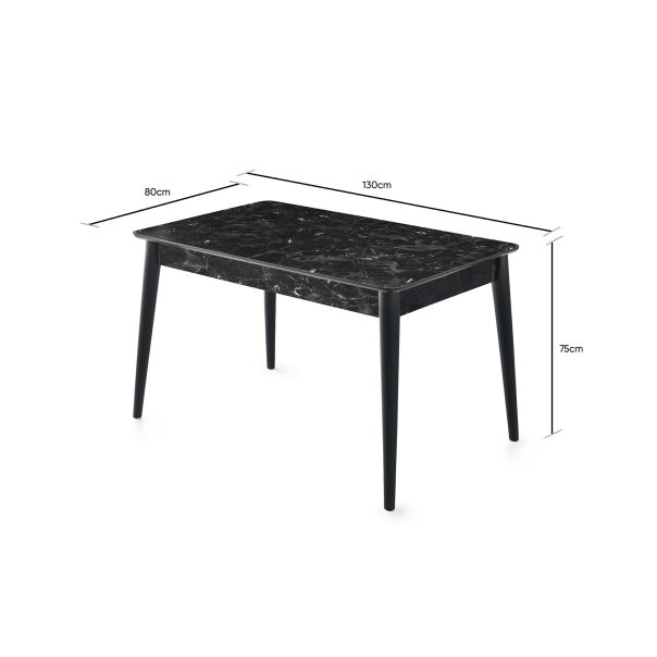 HANAH HOME Trpezarijski sto Lotus 1121, antracit - 974NMB1156