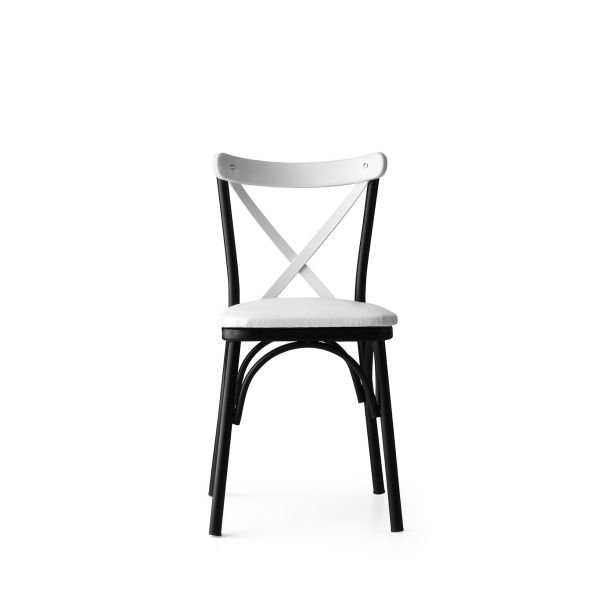 HANAH HOME Set trpezarijskih stolica Ekol 4/1, crna/bela - 974NMB1176