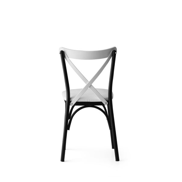 HANAH HOME Set trpezarijskih stolica Ekol 4/1, crna/bela - 974NMB1176