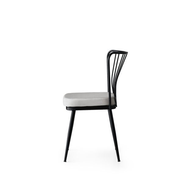 HANAH HOME Set trpezarijskih stolica Ilidiz  4/1, crna/bela - 974NMB1184