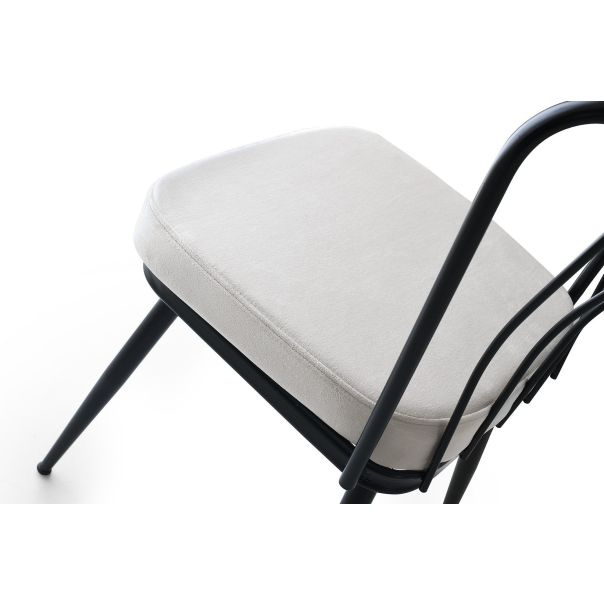 HANAH HOME Set trpezarijskih stolica Ilidiz  4/1, crna/bela - 974NMB1184