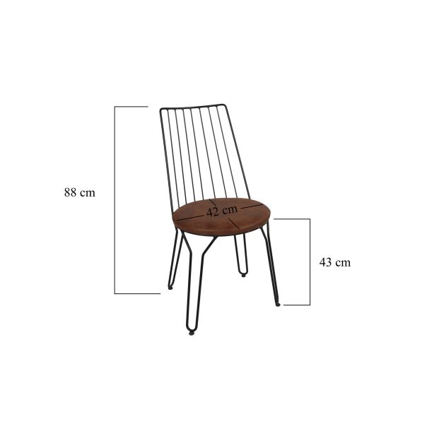 HANAH HOME Set trpezarijskih stolica Ada 2/1, braon - 974NMB1191