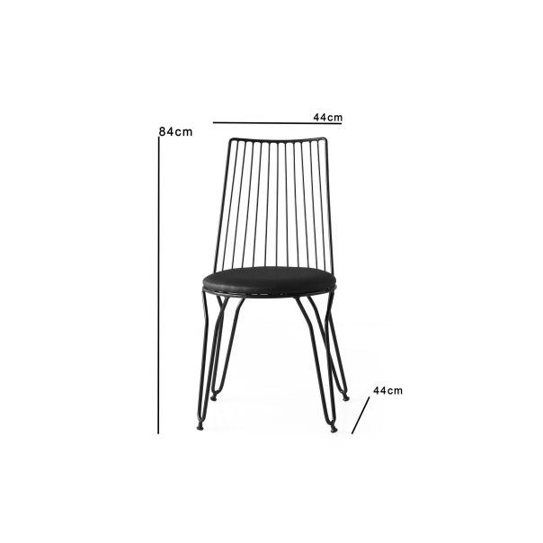 HANAH HOME Set trpezarijskih stolica Ada 2/1, crna - 974NMB1192