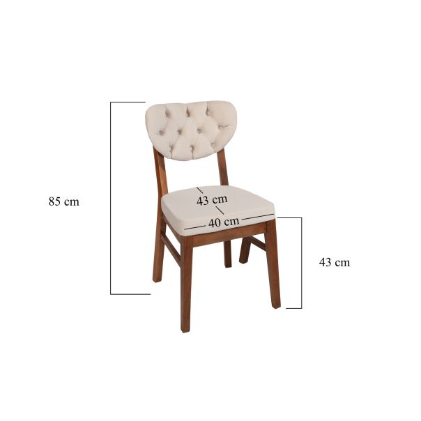 HANAH HOME Set trpezarijskih stolica Elma 2/1 760 V2, braon/bež - EP3057626