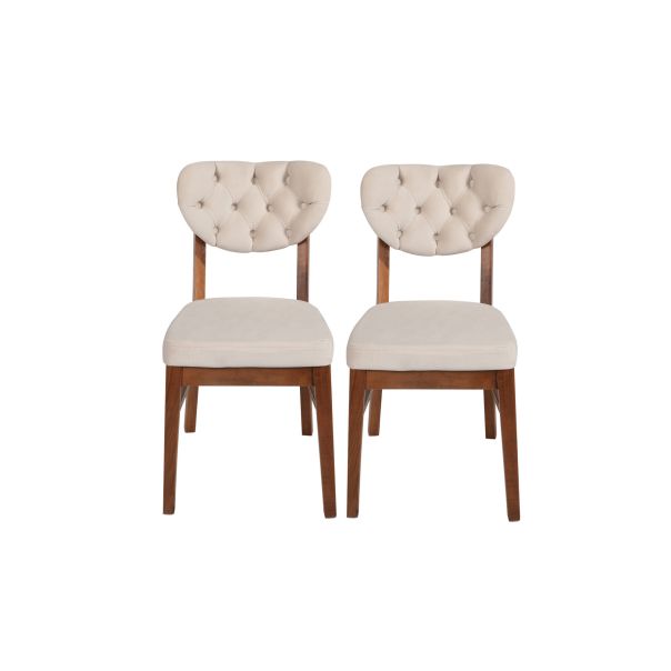 HANAH HOME Set trpezarijskih stolica Elma 2/1 760 V2, braon/bež - EP3057626