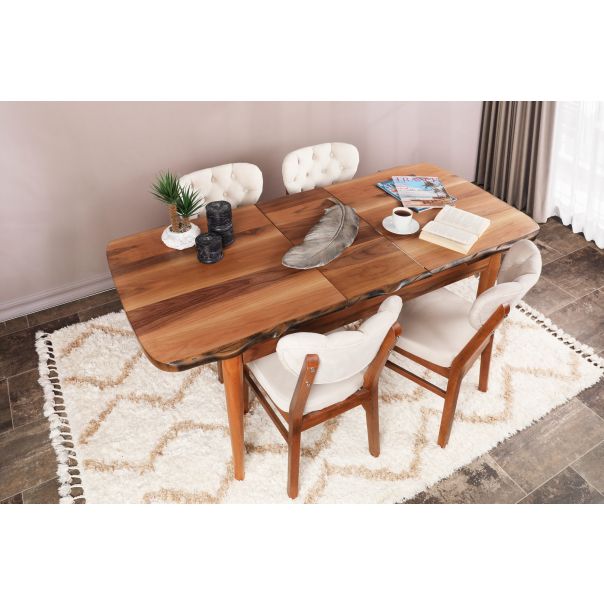 HANAH HOME Set trpezarijskih stolica Elma 2/1 760 V2, braon/bež - EP3057626