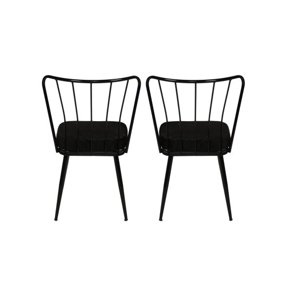 HANAH HOME Set trpezarijskih stolica 2/1 Yildiz 943 V2, crna - 974NMB1210