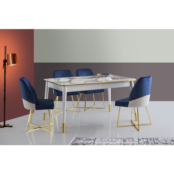 HANAH HOME Set trpezarijski sto i stolice Flora 1113 - 190040