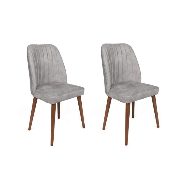 HANAH HOME Set trpezarijskih stolica 2/1 Alfa-468, siva/braon - 194882