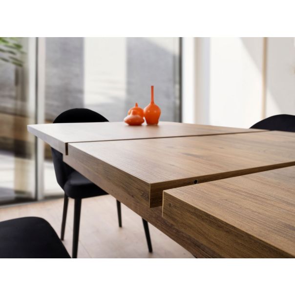 HANAH HOME Trpezarijski produživi sto Falcon - 2961, braon/crna - EP3057722