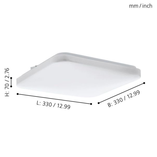 EGLO Plafonjera Frania LED 14,6W 3000K, toplo bela - 97875