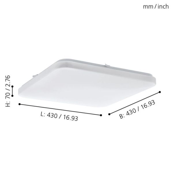 EGLO Plafonjera Frania LED 33W 3000K, toplo bela - 97876