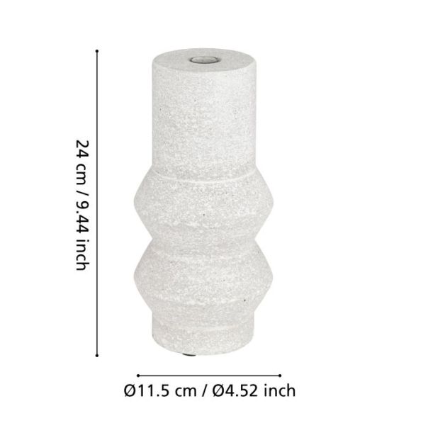 EGLO Keramička vaza 24x11.5cm Tanambo, siva - 421429