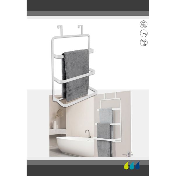 TENDANCE Držač peškira za vrata 69x42x22cm, bela - 98115100