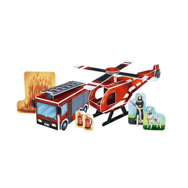 TREFL Set sa kockama Sazidaj vatrogasnu stanicu 61915 - 981565-61915