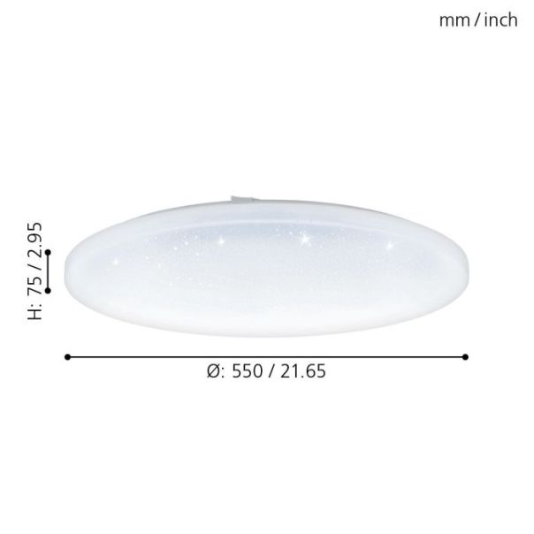 EGLO Plafonjera Frania-S LED 50W 3000K, toplo bela - 98448