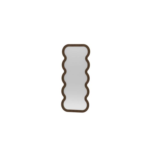 HANAH HOME Dekorativno ogledalo Wave, braon - EP3132643