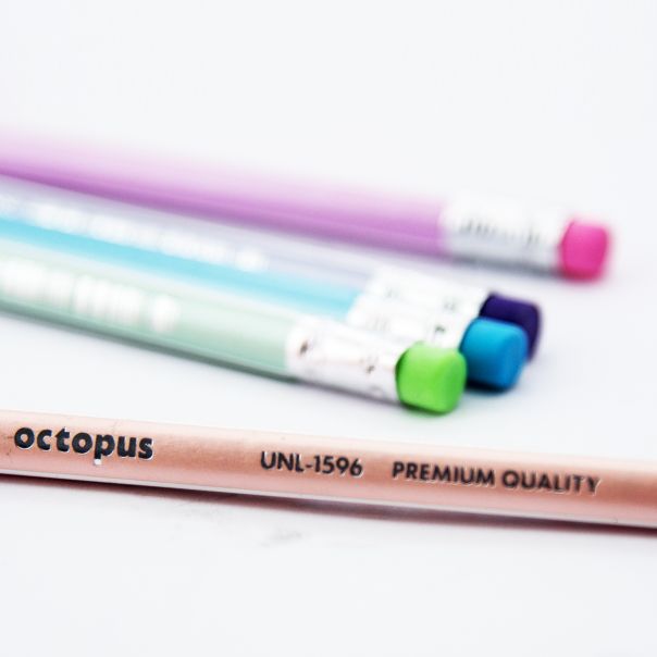 OCTOPUS Olovka grafitna hb sa gumicom 72/1 triangular pastel lines  unl-1596 - 98713