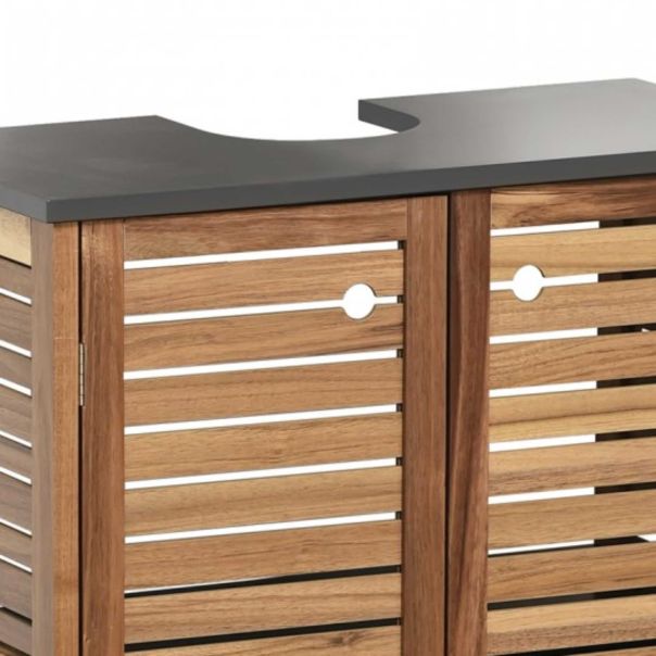 TENDANCE Acacia kupatilski ormarić sa 2 vrata, policom i držačem peškira 60x30x70cm mdf - 9900671