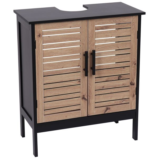 TENDANCE Podni element za umivaonik 60x30x70cm Bergen, crna/braon - 9900763