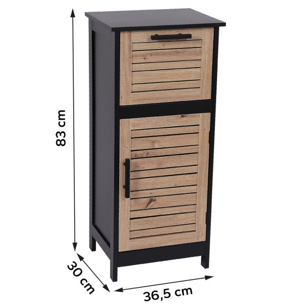 TENDANCE Kupatilski ormarić sa vratima i fiokom 83x36.5x30cm Bergen, braon/crna - 9902763