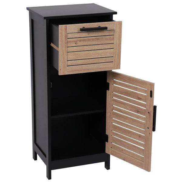 TENDANCE Kupatilski ormarić sa vratima i fiokom 83x36.5x30cm Bergen, braon/crna - 9902763