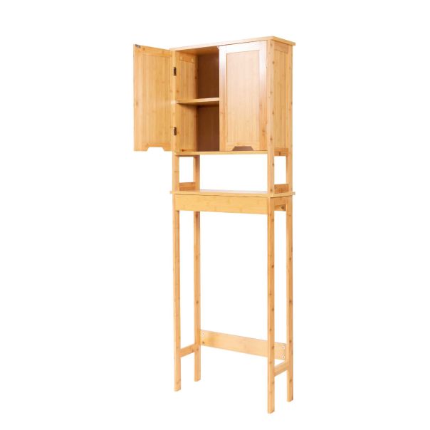 TENDANCE Kupatilski ormarić sa 2 vrata i policom unutra mdf/bambus Mahe - 9904195