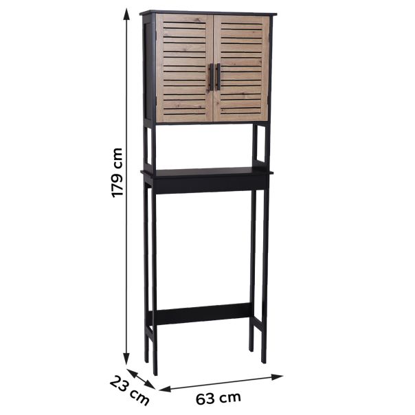 TENDANCE Kupatilski ormarić 63x23x179cm Bergen, crna/braon - 9904763