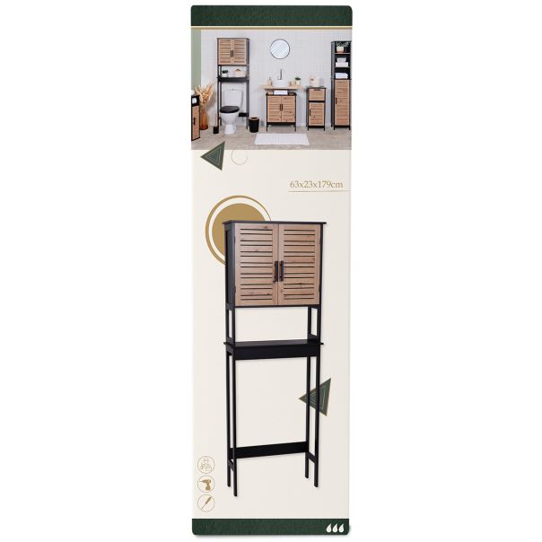 TENDANCE Kupatilski ormarić 63x23x179cm Bergen, crna/braon - 9904763