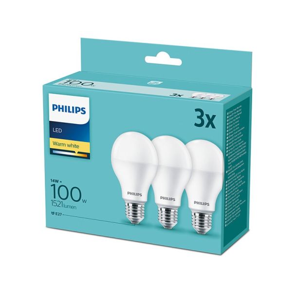 PHILIPS LED sijalica 13 W (100 W) E27 A67 WW FR set 3/1 - PS695