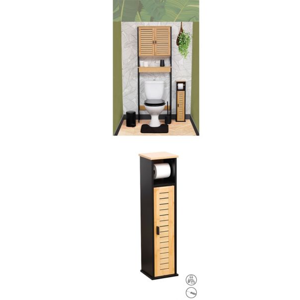 TENDANCE CEBU Držač toalet papira sa ostavom bambus 95X18X18 cm - 9912704