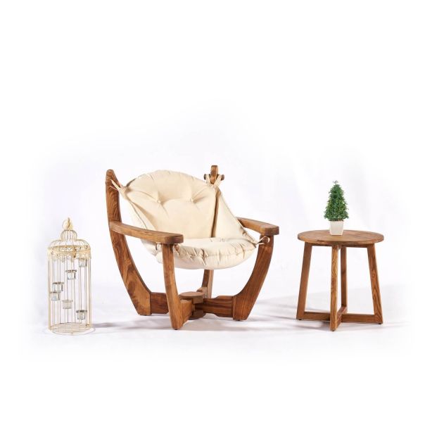 HANAH HOME Baštenski set fotelja i sto Relax, braon/bež - 991DVN1803