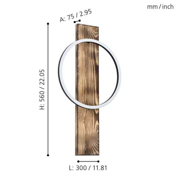 EGLO Zidna lampa/Plafonjera Boyal LED 12W 3000K, toplo bela - 99353