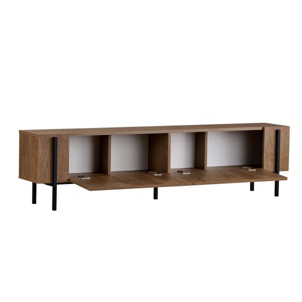 NORDURE TV komoda Nexus, braon/crna - EP3057773