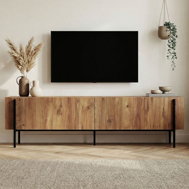 NORDURE TV komoda Nexus, braon/crna - EP3057779