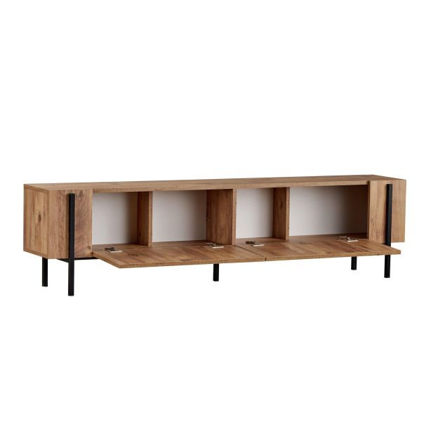 NORDURE TV komoda Nexus, braon/crna - EP3057779
