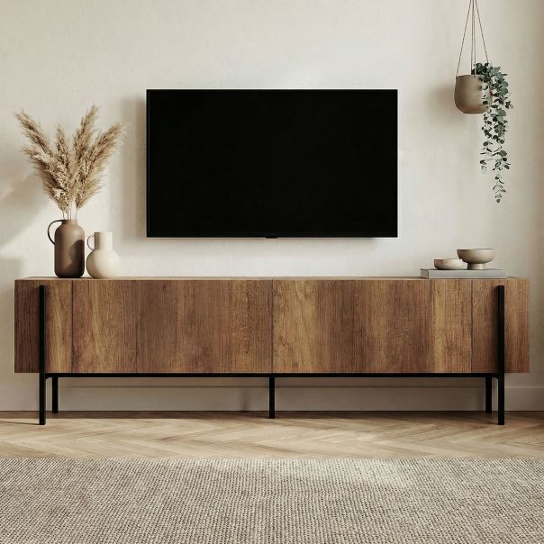 NORDURE TV komoda Nexus, braon/crna - EP3057791