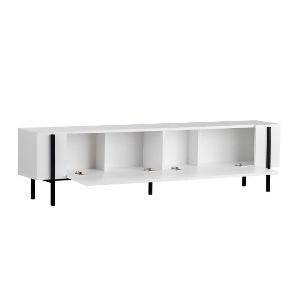 NORDURE TV komoda Nexus, bela/crna - EP3057809