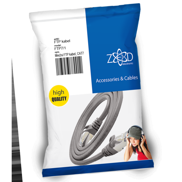 ZED electronic Mrežni FTP kabel, CAT7, dužina 1.0 metar - FTP7/1 - EP2963402