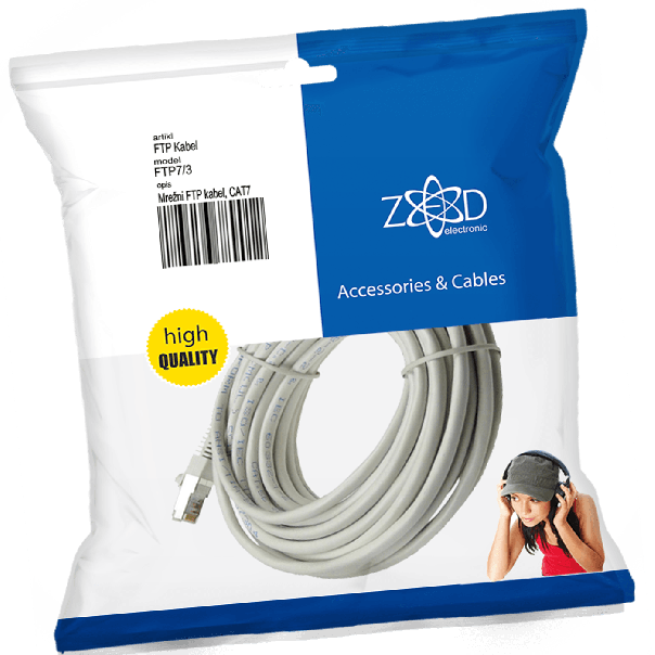 ZED electronic Mrežni FTP kabel, CAT7, dužina 3.0 metra - FTP7/3 - EP2963408