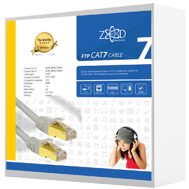 ZED electronic Mrežni FTP kabel, CAT7, dužina 15.0 metara - FTP7/15 - EP2963420