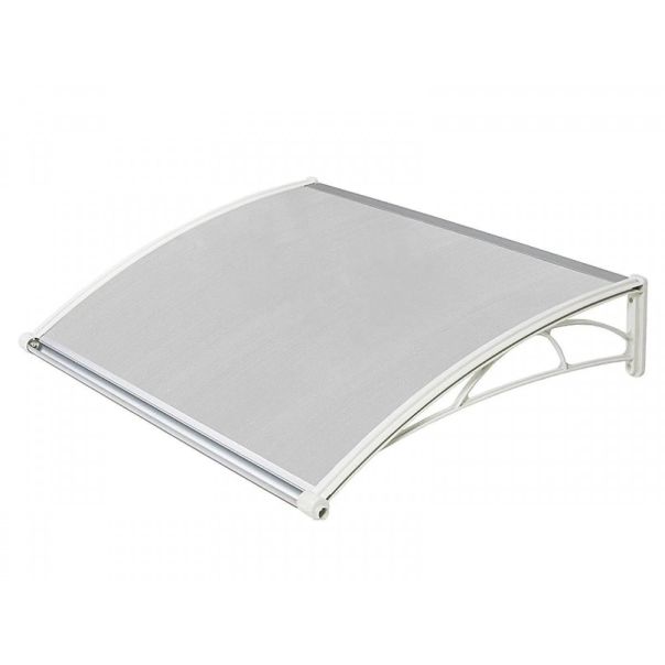 Nadstrešnica Za Vrata 82x120cm Bela Baza Ploča Providna 6mm - EP3174443