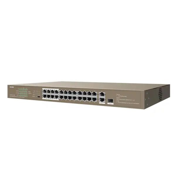 TENDA Svič 10/100 24-port PoE+2GE/1SFP Port TEF1126P-24-250W - 6932849431681