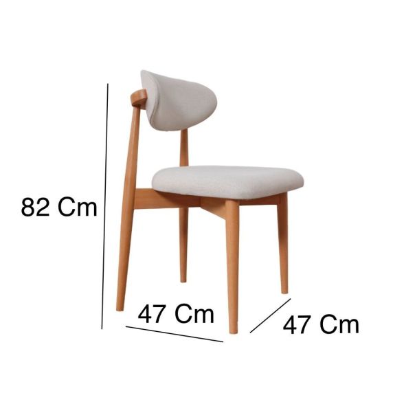 HANAH HOME Set trpezarijskih stolica Bohem 2/1, braon/bež - EP3057818