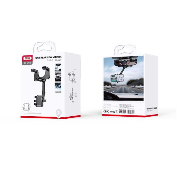 FOREVER Auto držač telefona za retrovizor, crna - GSM187573