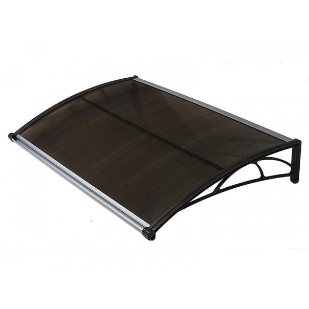Nadstrešnica Za Vrata 82x120cm Smeđa Baza Ploča Bronza 6mm - EP3174452