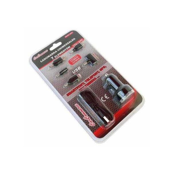 CARCO Dupli usb punjač za kola sa 7 adaptera 12-24v 1a+2.1a - 999_42472
