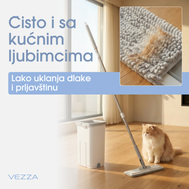 Set za čišćenje - Premium mop sa kofom i sistemom za ceđenje - EP3192484