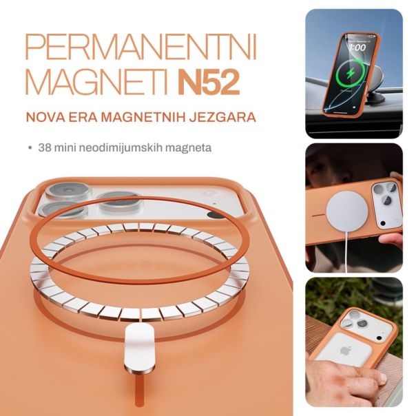 Maska za Honor 600 narandzasta Magsafe Matte Line Lite - EP3089288
