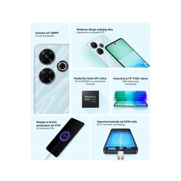 XIAOMI Redmi 13 8/256GB, crna - 6941812776865